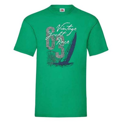 ΠΡΑΣΙΝΟ t-shirt FRUIT OF THE LOOM με στάμπα A8656